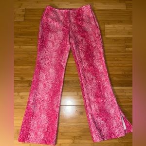 Pink Snake Print Low Rise Pant